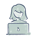 Icon of a person placing an online order