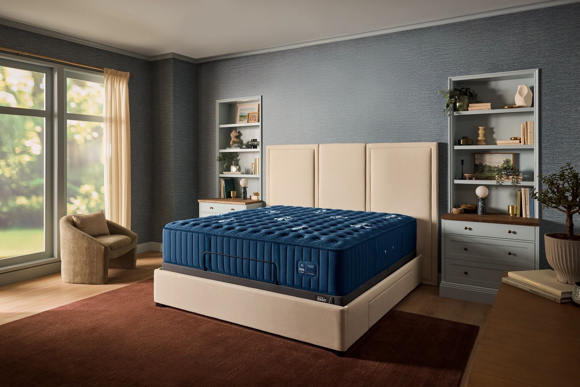 Stearns & Foster Estate King Tight Top Mattress in a styled room