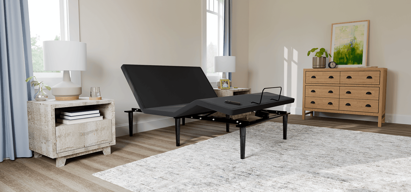 Ease Power Base in a Styled Room